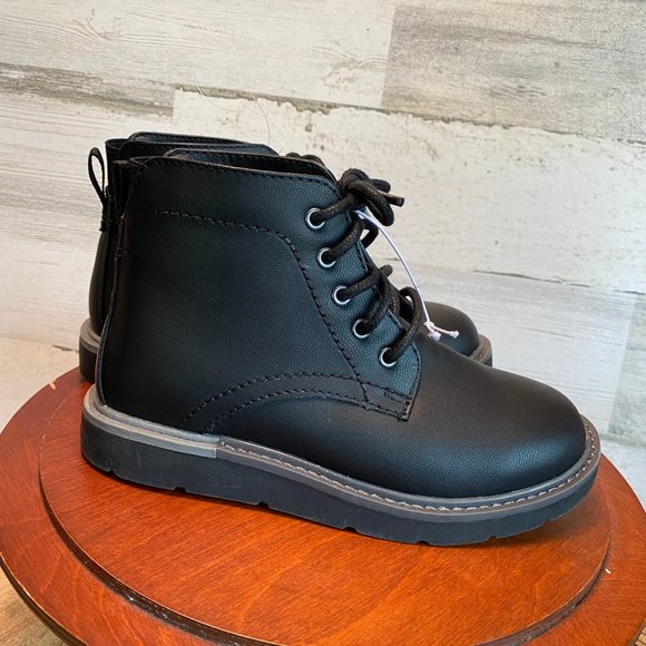 Cat & Jack Black Ankle Boots Size 13 New - No Tags - Picture 2 of 7
